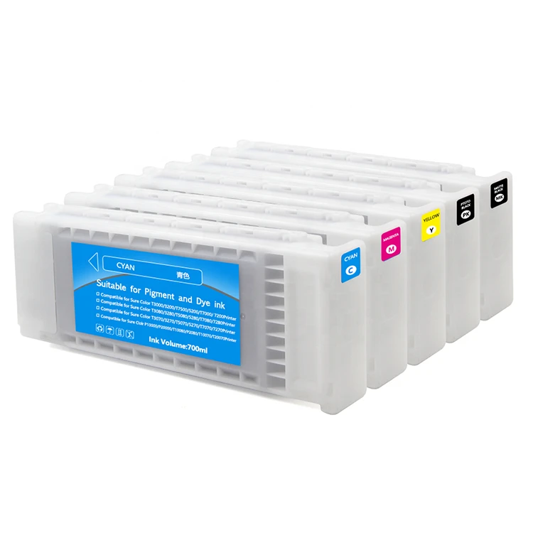 700 ml SC T3000 kompatible Tintenpatronen für Epson Sure Color T3200 T5200 T7200 T3270 T5270 T7270 T3000