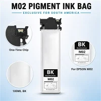 Schwarzer Pigmenttintenbeutel für Epson M02 100ml Nachfülltintenbeutel mit Chip